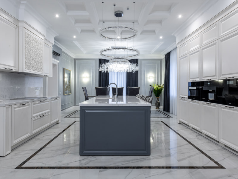 Marble flooring design for your kitchen design - Beautiful Homes