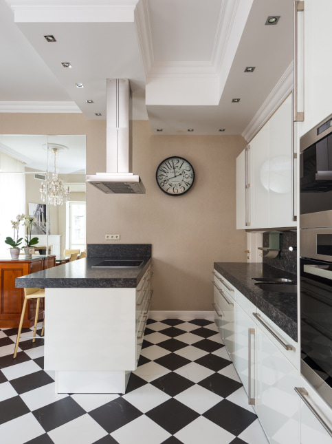 White & black tiling for your interior design - Beautiful Homes