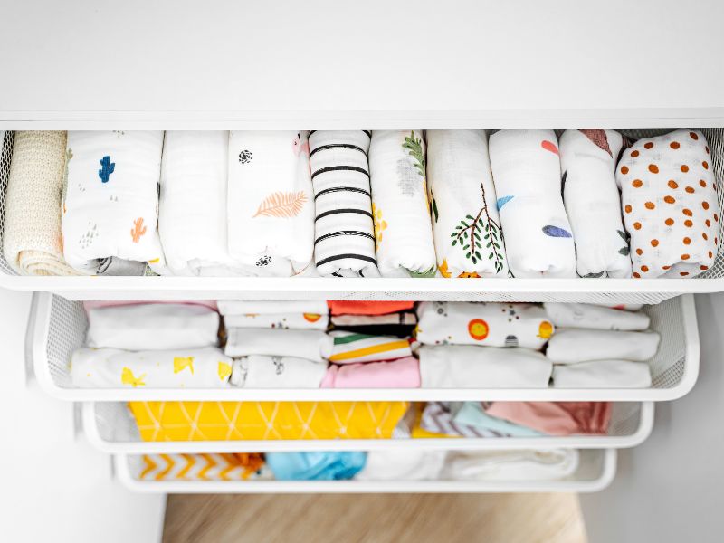 Kids wardrobe with white drawers - Beautiful Homes