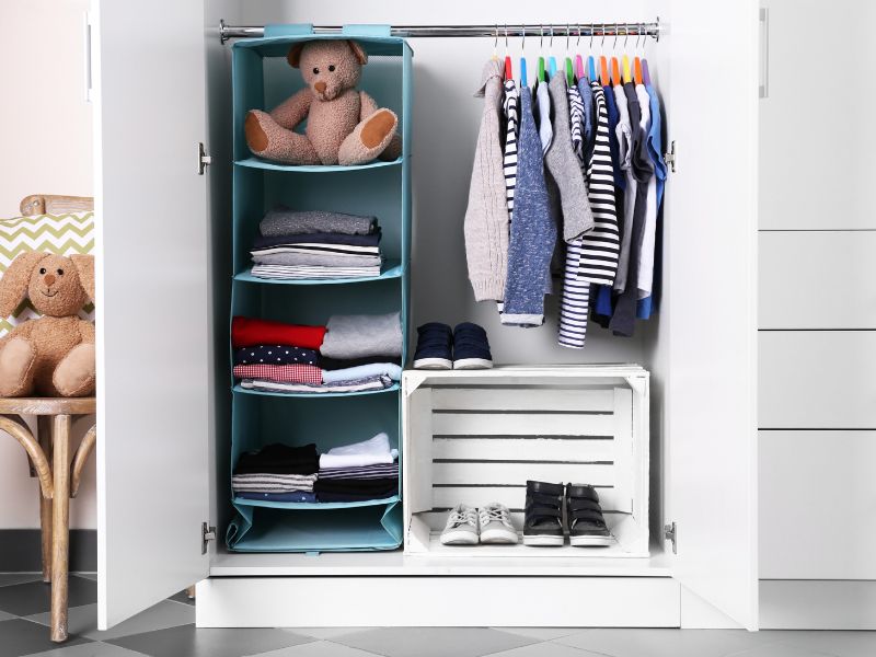 Organized children’s design inside with racks - Beautiful Homes