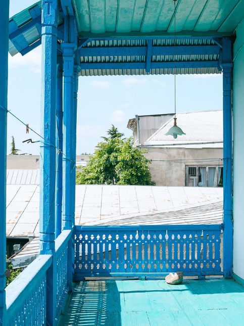 Vintage tiles design for balcony wall - Beautiful Homes