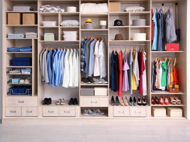 Shoe space for open wardrobe design for your bedroom - Beautiful Homes