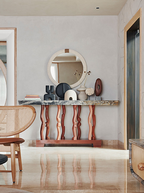Abstract console table design – Beautiful Homes