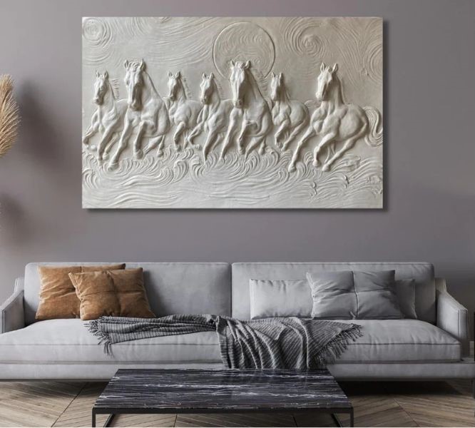 Simple 7 horses painting – Beautiful Homes