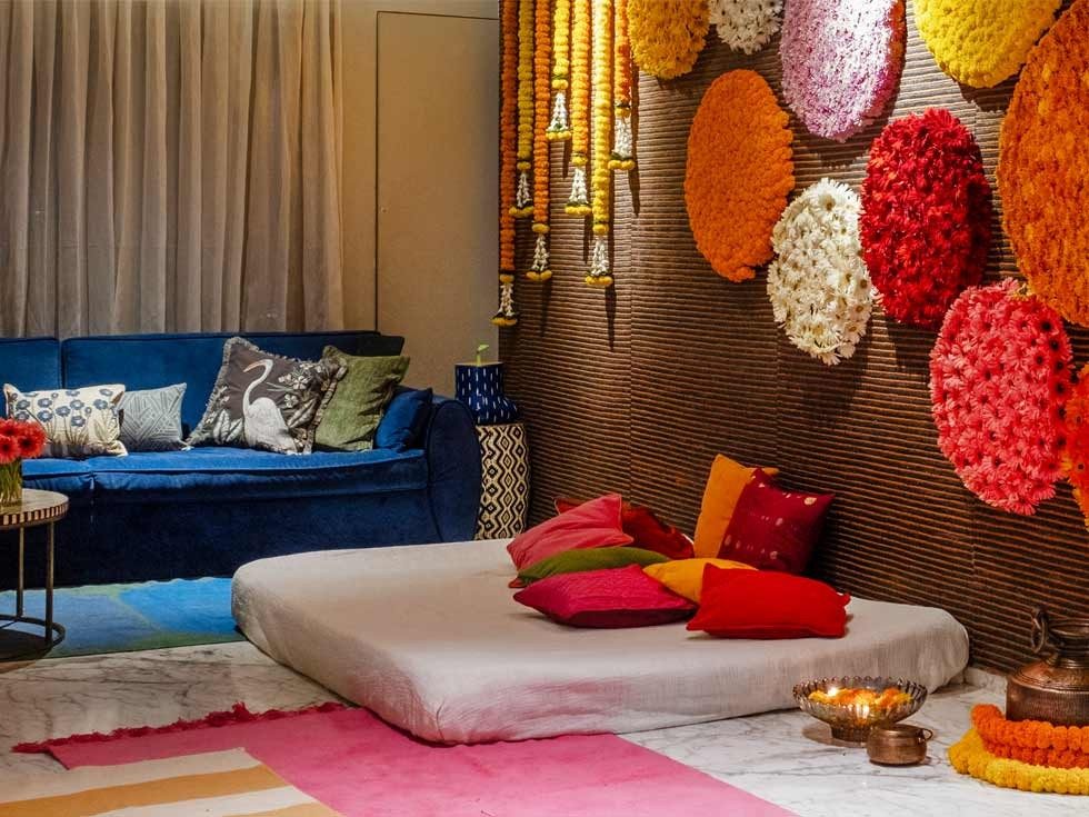 Diwali floor seating arrangement ideas - Beautiful Homes