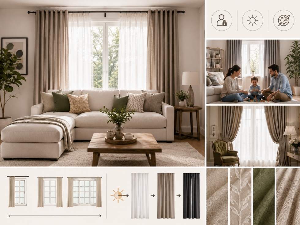Contemporary curtain design for living room - Beautiful Homes