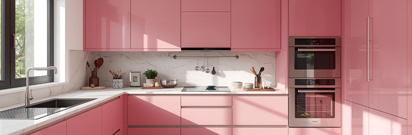 Pink kitchen design ideas for a stylish & modern home