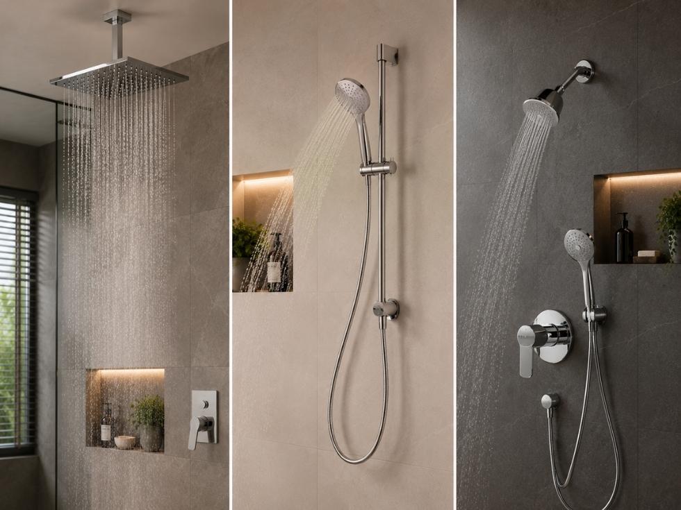 Contemporary bathroom shower set design - Beautiful Homes