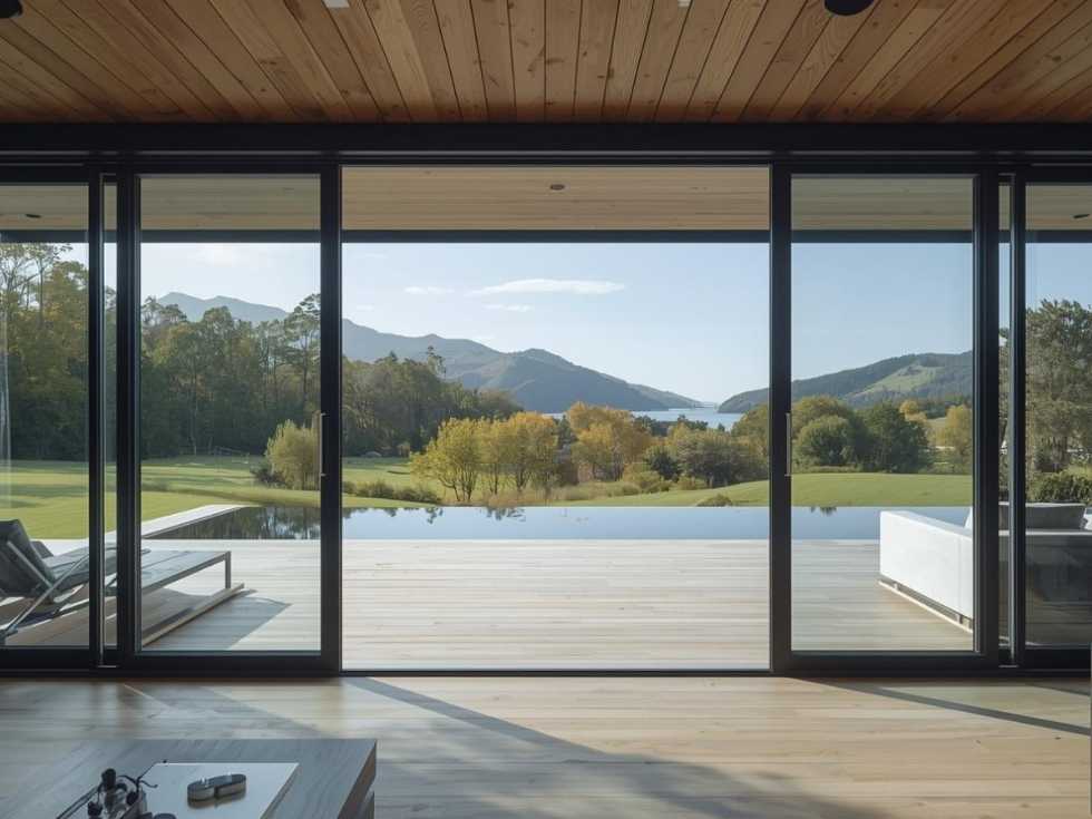 Contemporary double sliding upvc door - Beautiful Homes
