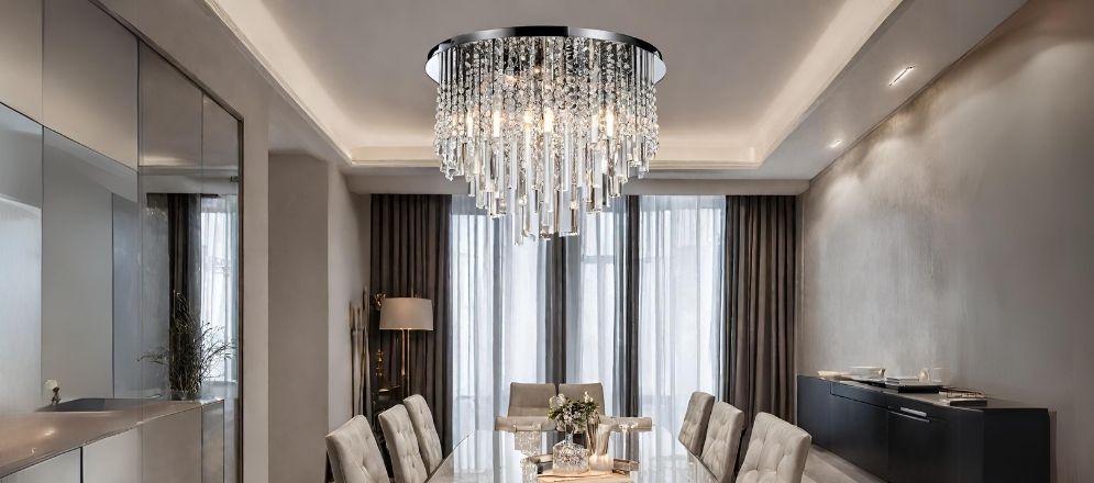 Contemporary chandelier lighting with dimmers - Beautiful Homes
