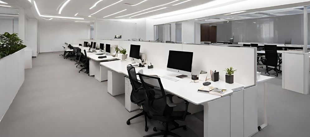 6500K colour temperature extra bright daylighting in an office - Beautiful Homes