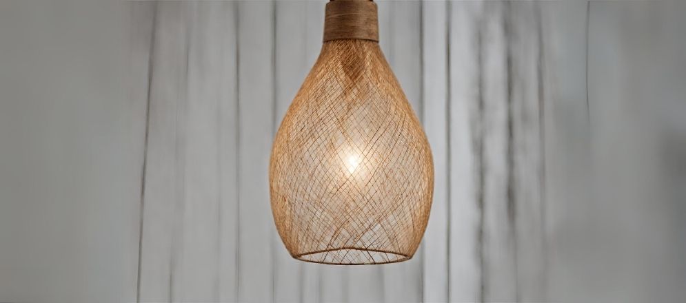 Hemp string pendant lamp for home design - Beautiful Homes