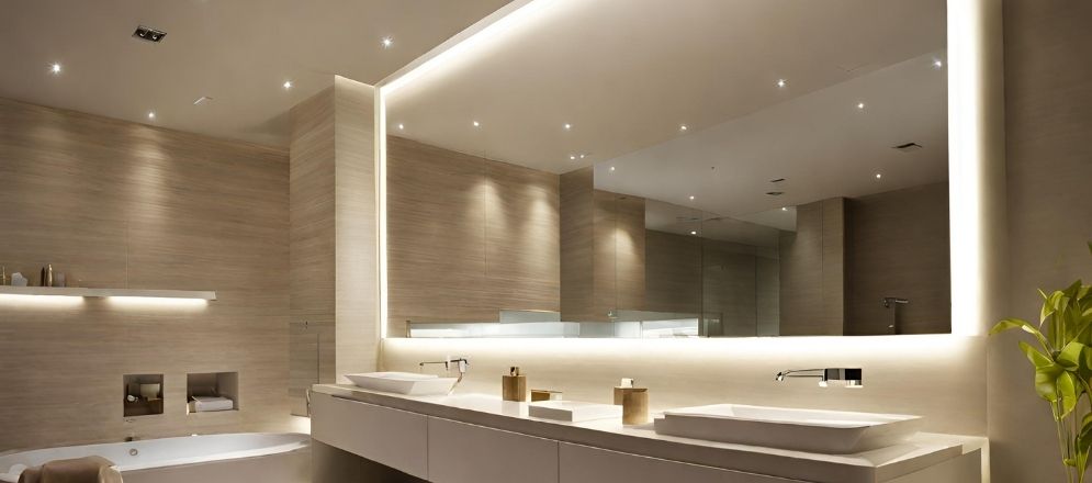 LED light in bathroom mirror - Beautiful Homes