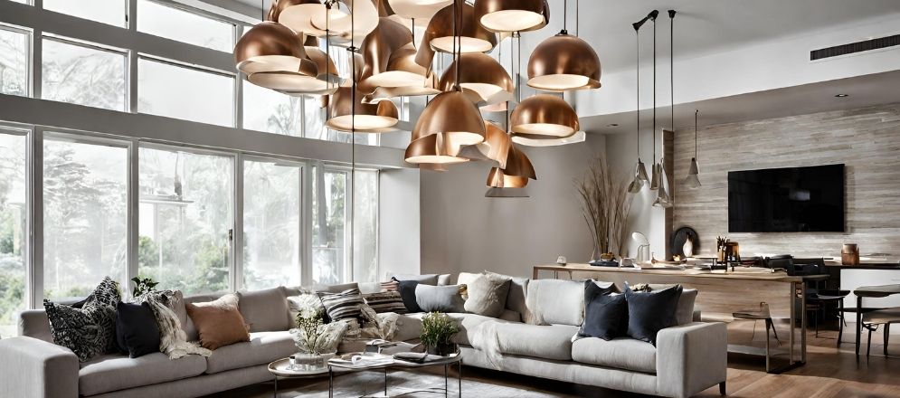 Multi-tiered small hanging pendant lights for living room - Beautiful Homes