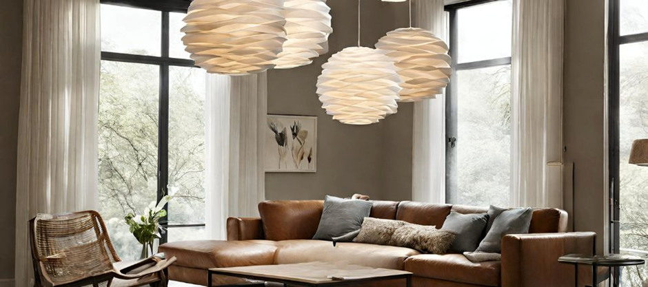 Paper pendant lamps for living room - Beautiful Homes