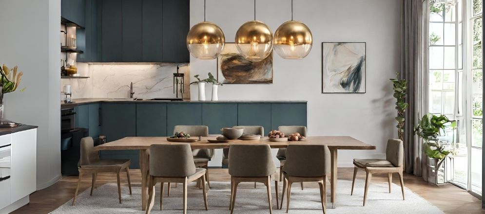 Contemporary pendant lighting in a kitchen - Beautiful Homes
