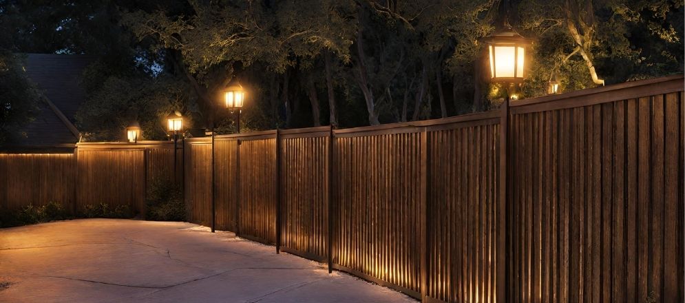 Stylish privacy fence lighting - Beautiful Homes