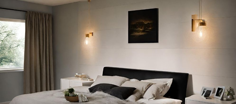 Wall mounted lights in a bedroom - Beautiful Homes