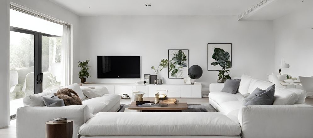 White wall and ceiling design for home - Beautiful Homes