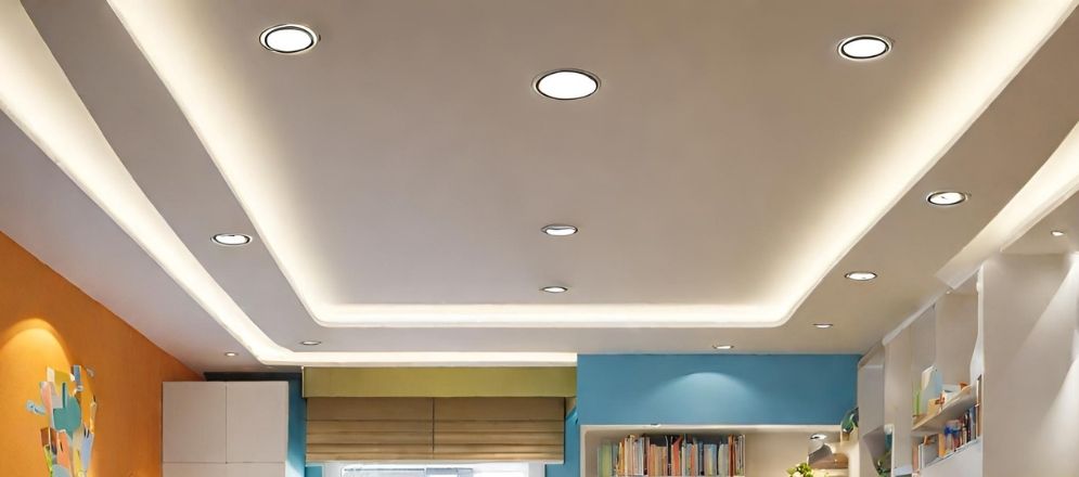 White recessed ceiling lights with cove lighting - Beautiful Homes