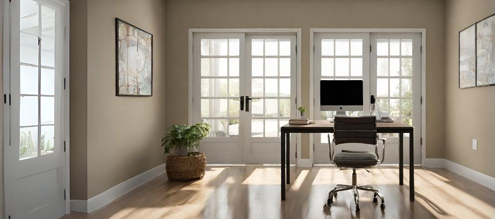White French door for study room - Beautiful Homes