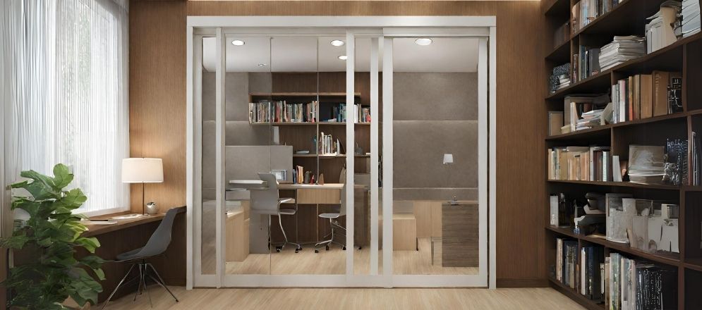 Glass sliding door for study room - Beautiful Homes