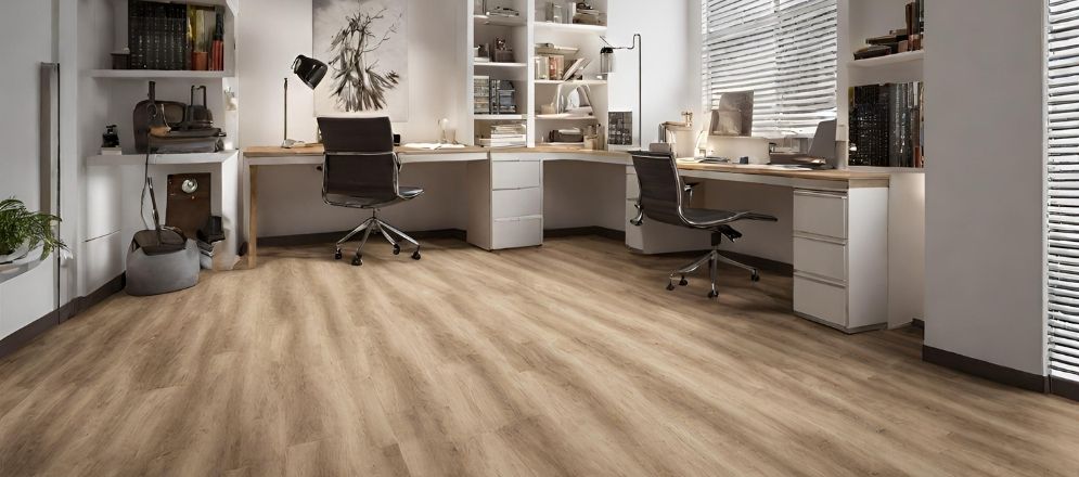 Wooden study table with laminate flooring - Beautiful Homes