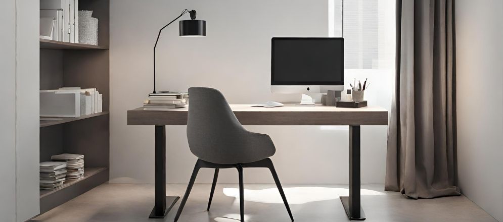 Minimalist study room with desk and chair - Beautiful Homes