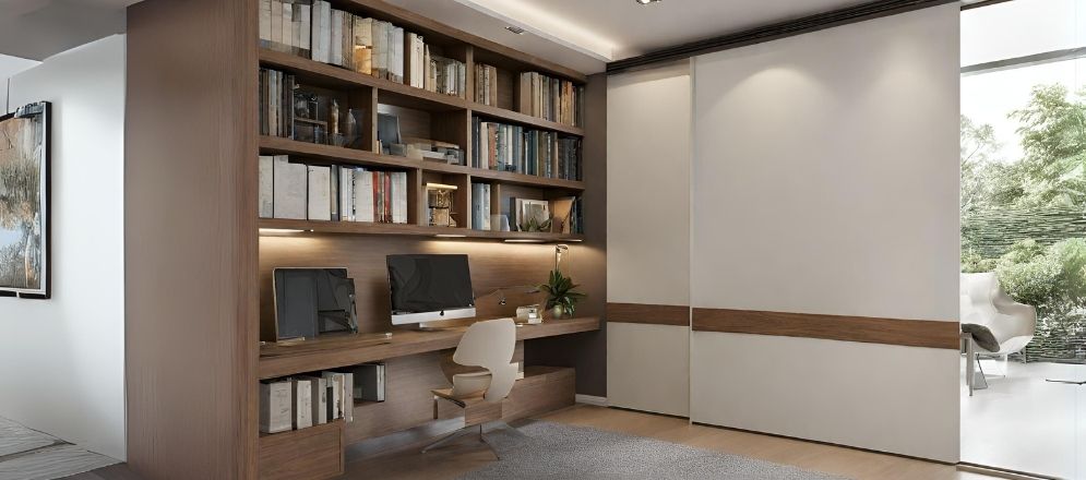 White sliding door for study room - Beautiful Homes