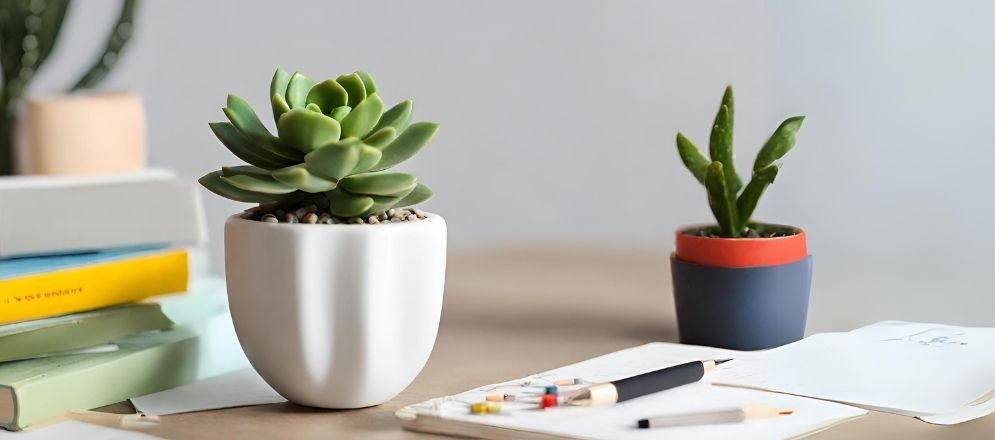 Succulents for study desk - Beautiful Homes