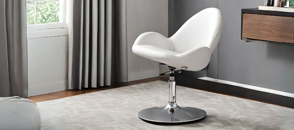 White chair for study room with adjustable height - Beautiful Homes
