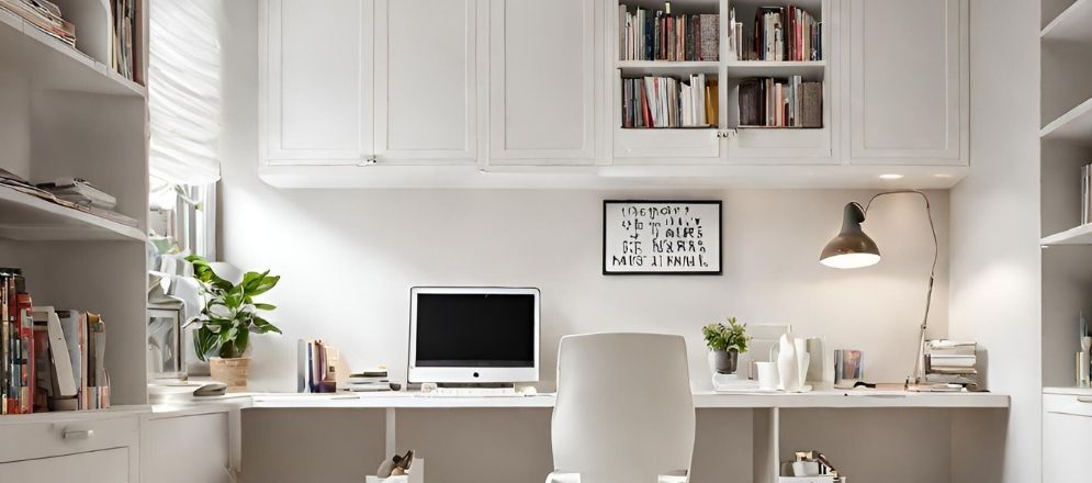 Minimalistic white study room - Beautiful Homes