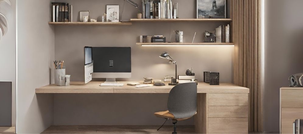 Wooden desk with shelves - Beautiful Homes