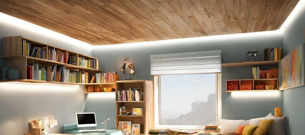 Wooden ceiling with cove lighting - Beautiful Homes
