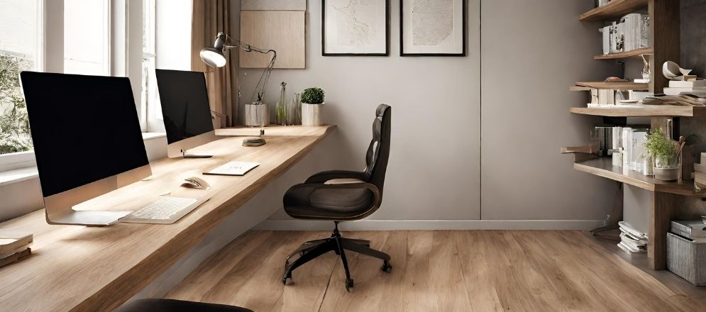 Study room with wooden flooring - Beautiful Homes