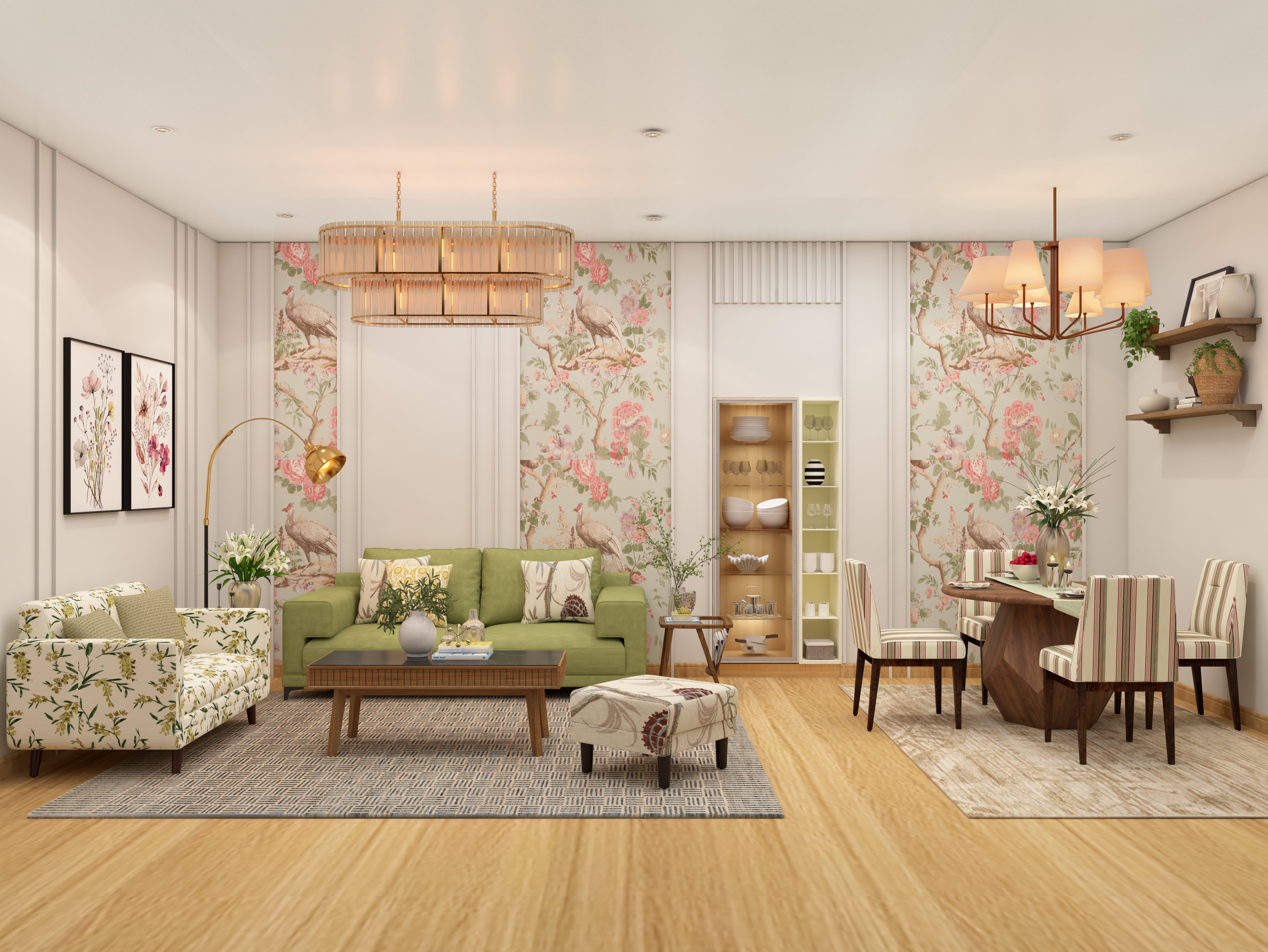 Modern Floral Living Room Ideas For Modern Showhome Living Rooms | We