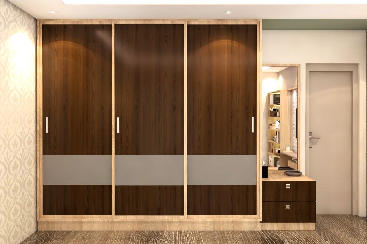 sliding wardrobe design with dressing table Closet Design Ideas: Modern Cupboard and Wardrobe Interior Designs