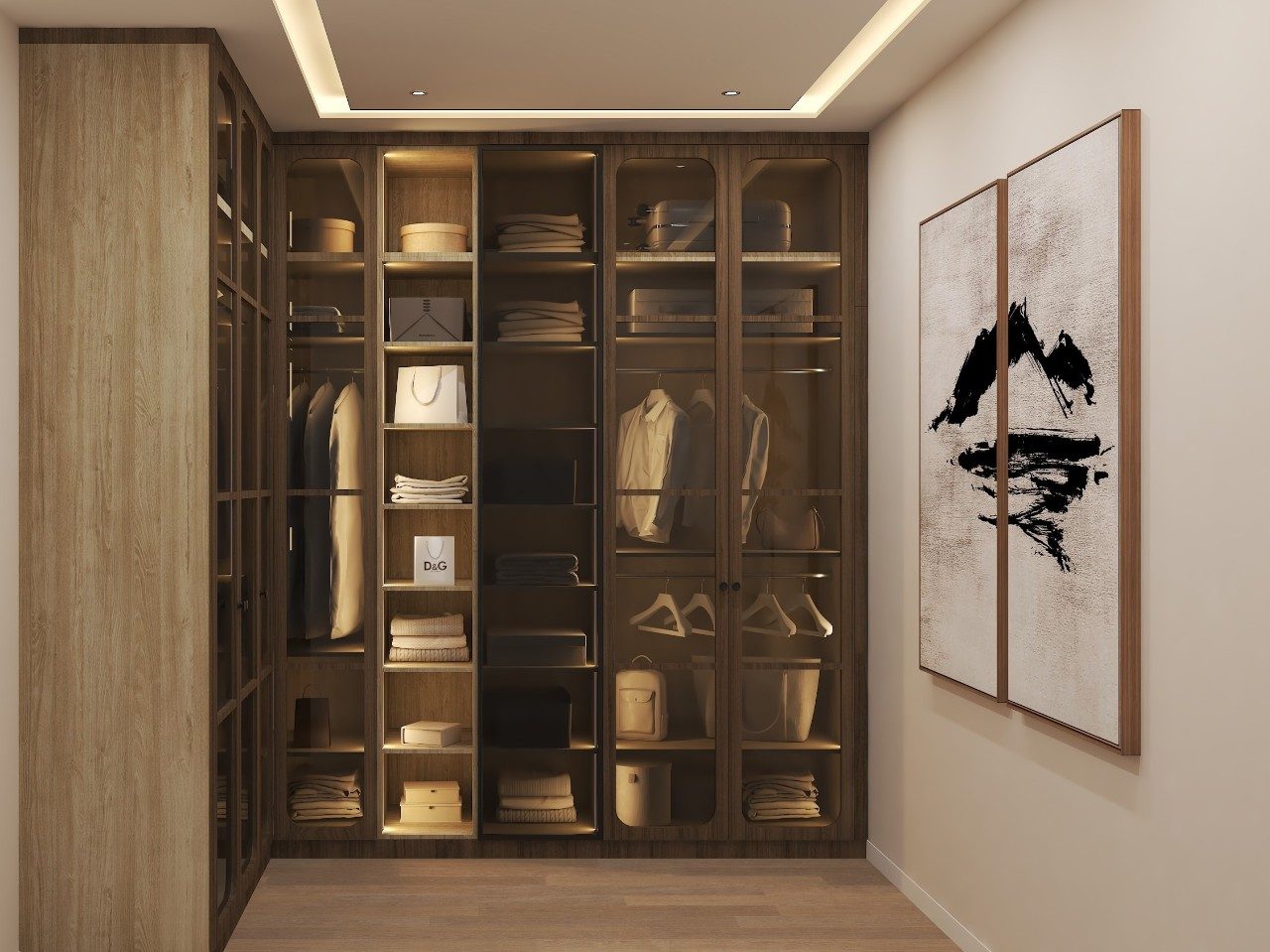 simple dress cabinet design 2 / 3 Door Wooden Cabinet For Clothes Multifunctional Simple Modern Wardrobe Cabinet Room