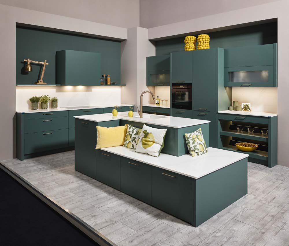 Chic monochrome kitchen cabinets with extra storage for a small kitchen - Beautiful Homes