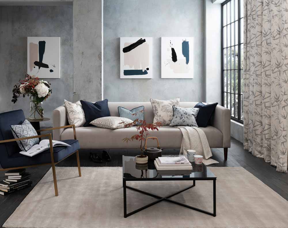 Create warm winter interior design with cool shades colour palette - Beautiful Homes