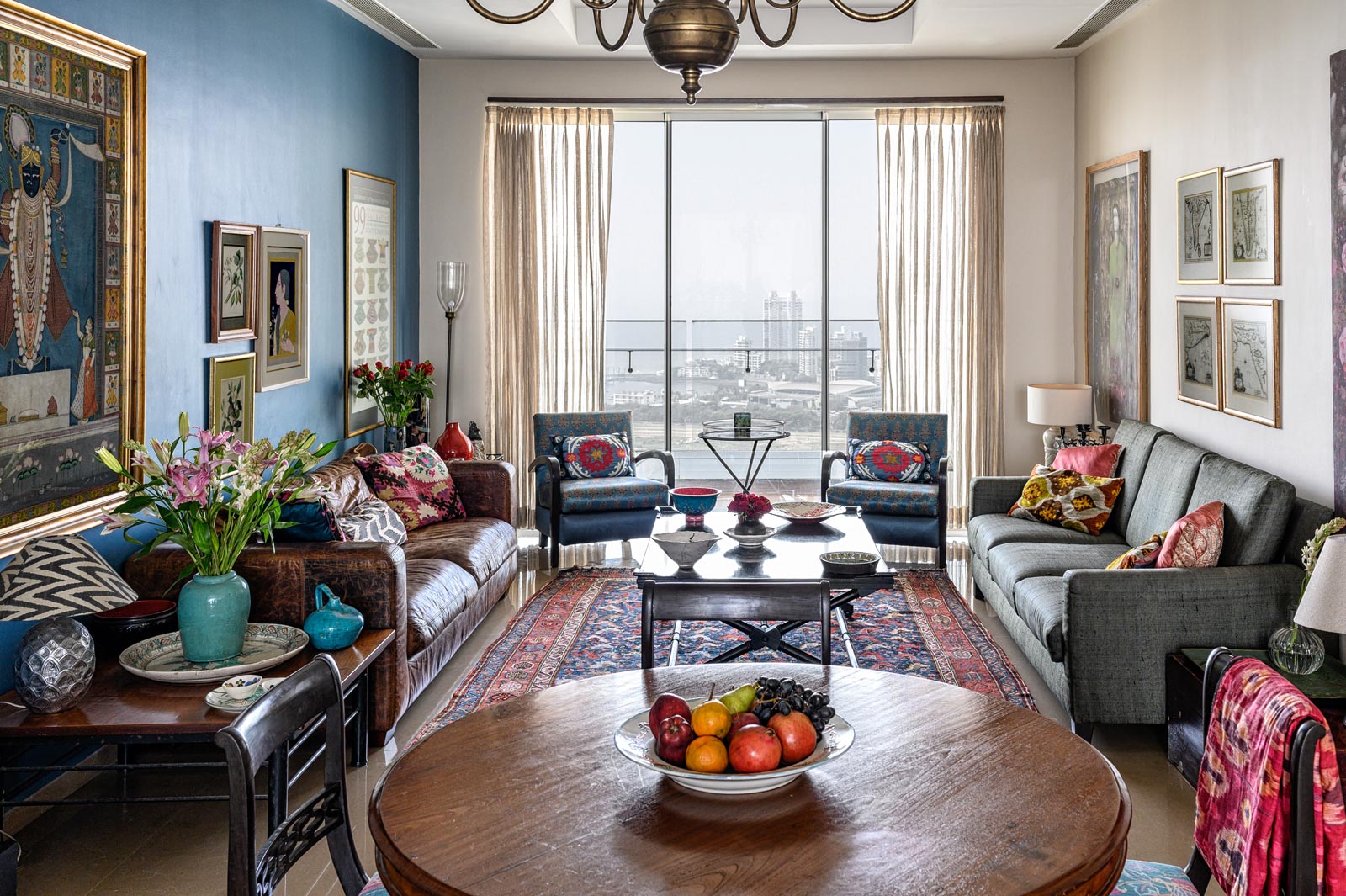 A well decorated side of the living room of Pavitra Rajaram's Home - beautiful Homes