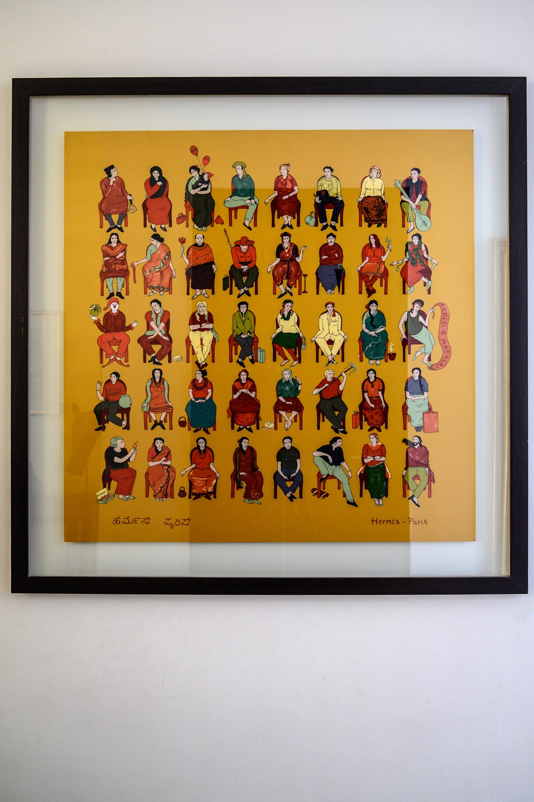 Pavitra Rajaram is a fan of artist NS Harsha’s work; she bought the scarf framed and hung in the passageway - Beautiful Homes